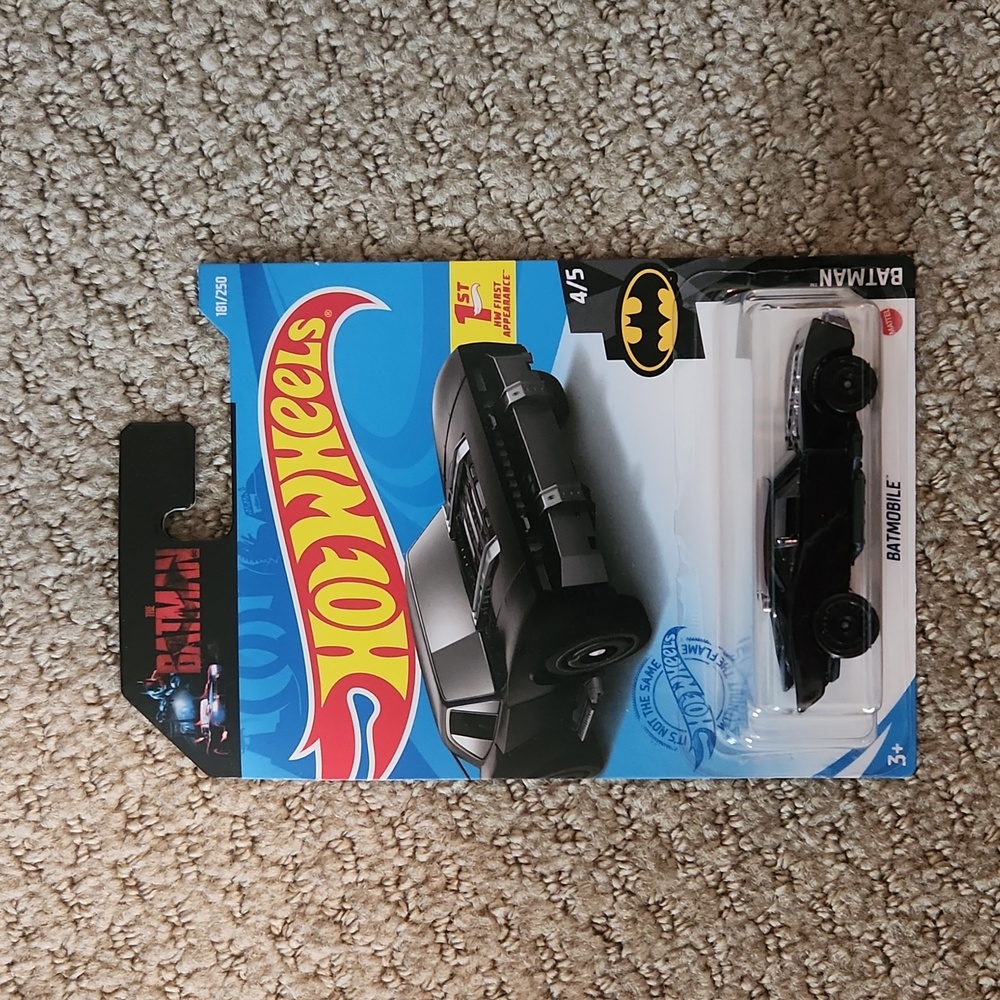 Hot Wheels diecast vehicle,  the Batman Batmobile, black